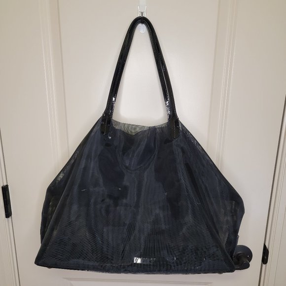 Valentino Mesh Tote with Floral Embellishment - Picture 2 of 14